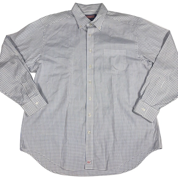 Vineyard Vines Murray Shirt Mens XL Button Down Checkered Plaid Long Sleeve - Picture 2 of 8
